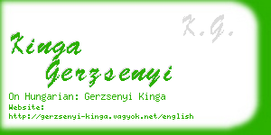 kinga gerzsenyi business card